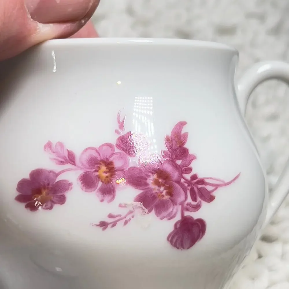 Apilco Lamalle NY City Made in France Porcelain Pots De Creme Jar w Lid Floral